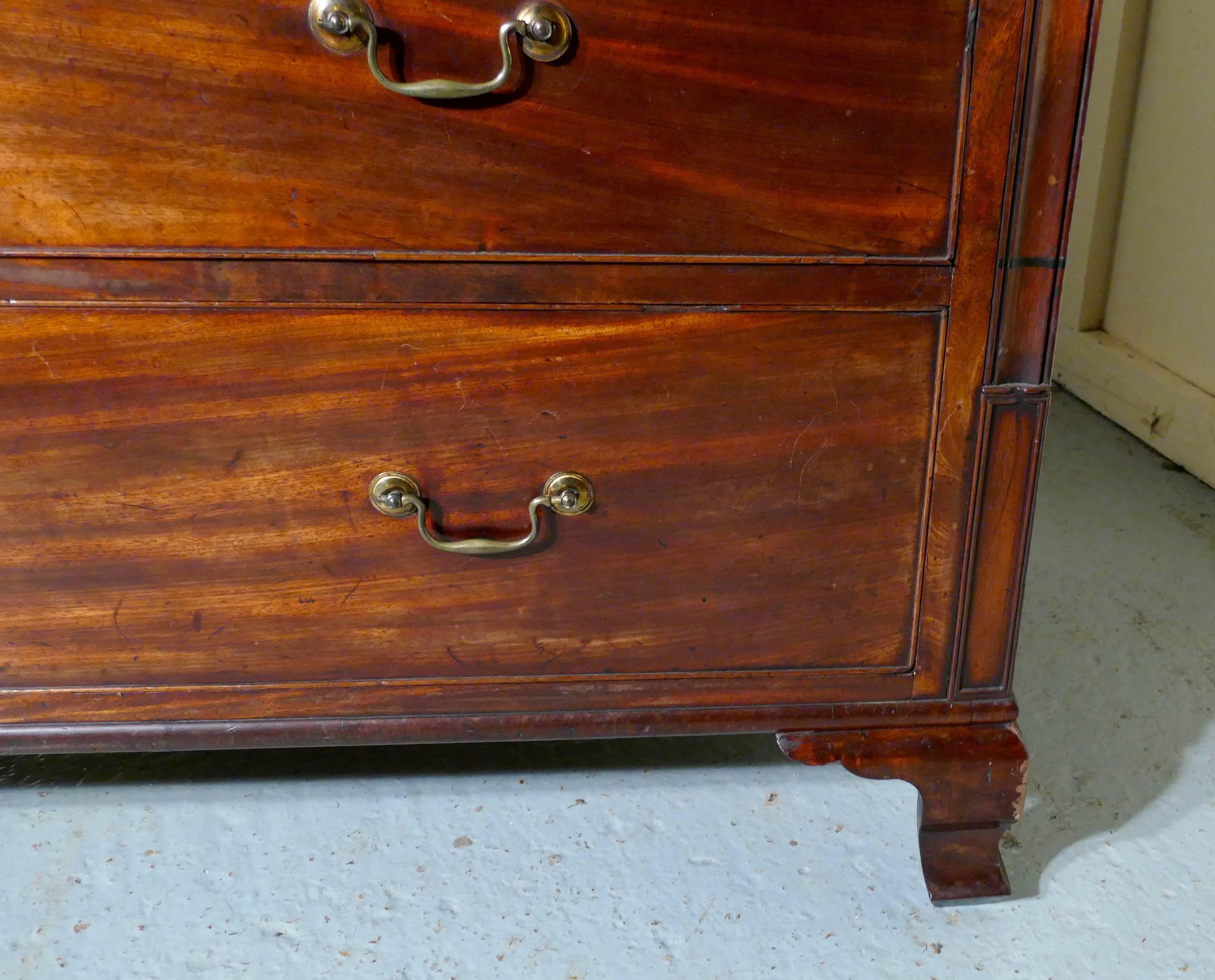 19th Century Large William IV  Flame Mahogany Chest of Drawers