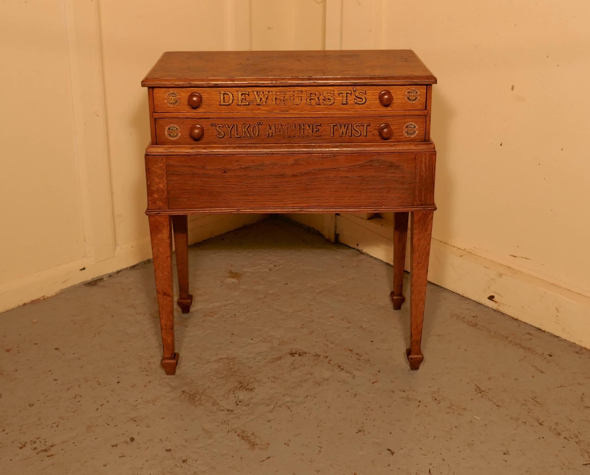 Art Deco Dewhurst’s Sylko Machine Cotton Reel Haberdashery Sewing Box