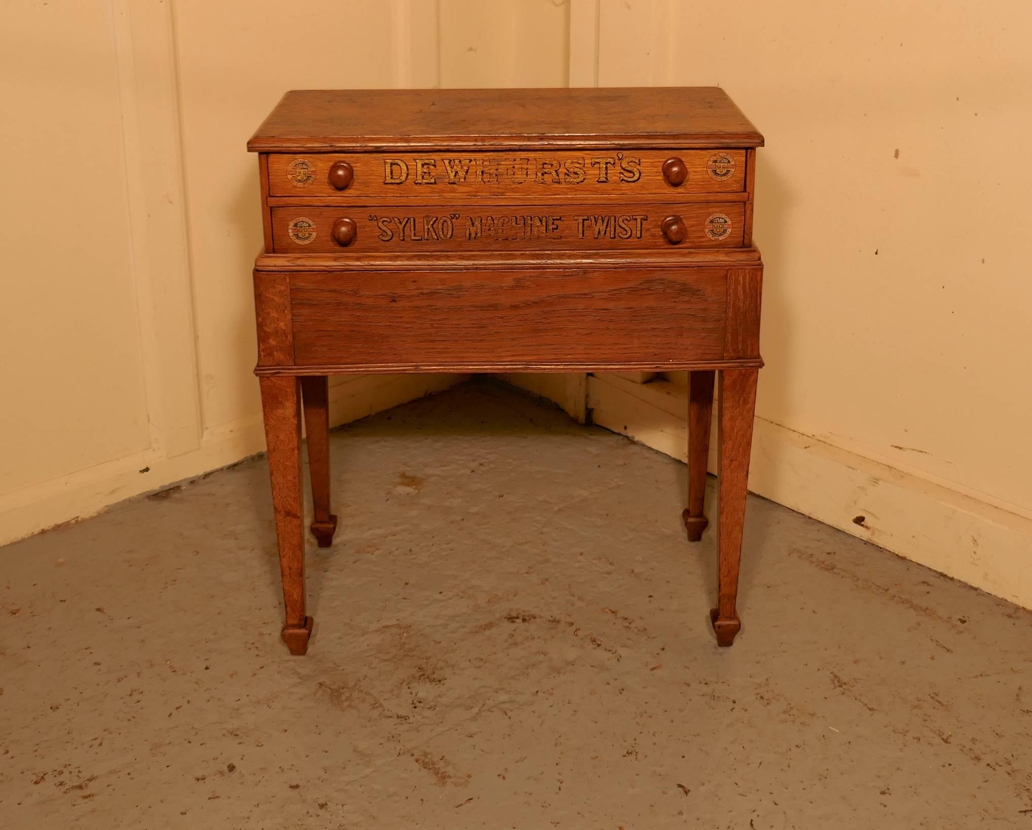 Art Deco Dewhurst’s Sylko Machine Cotton Reel Haberdashery Sewing Box  