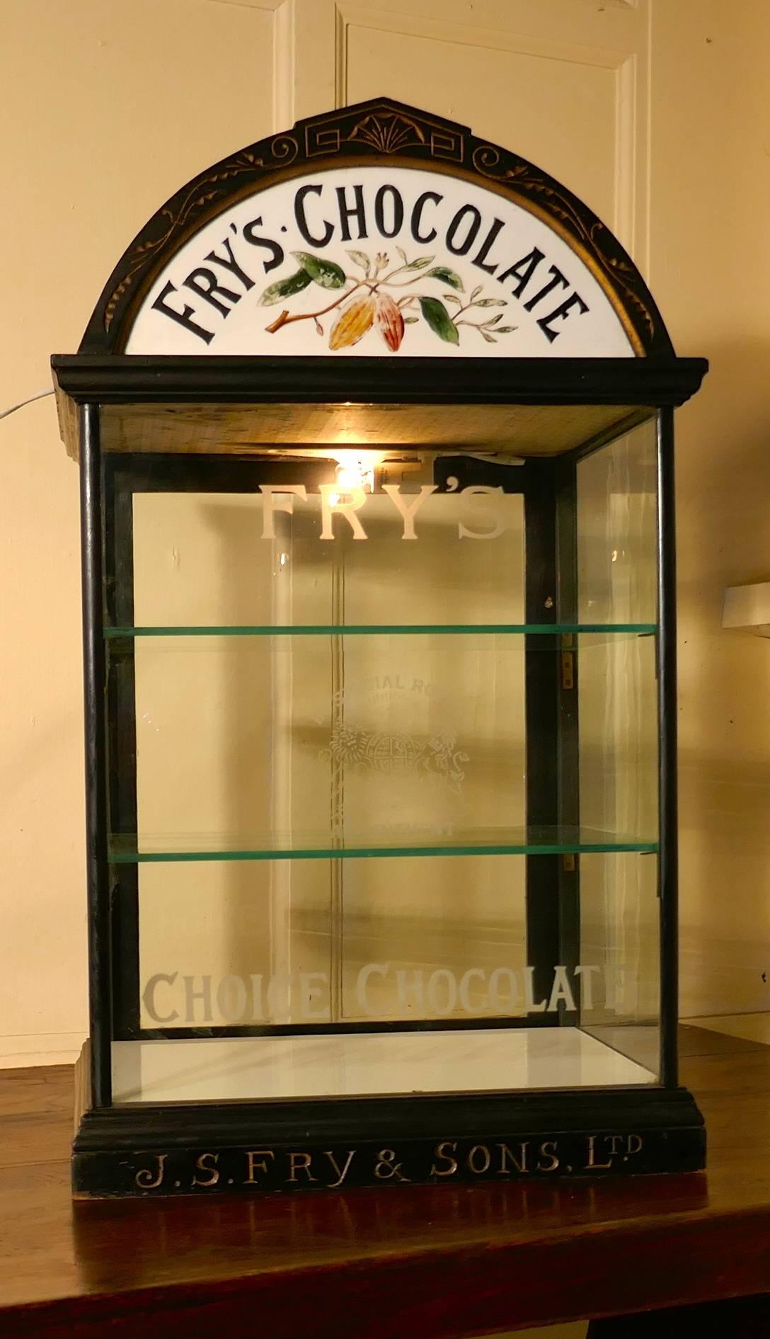Industrial Fry’s Chocolate Sweet Shop Display Cabinet  