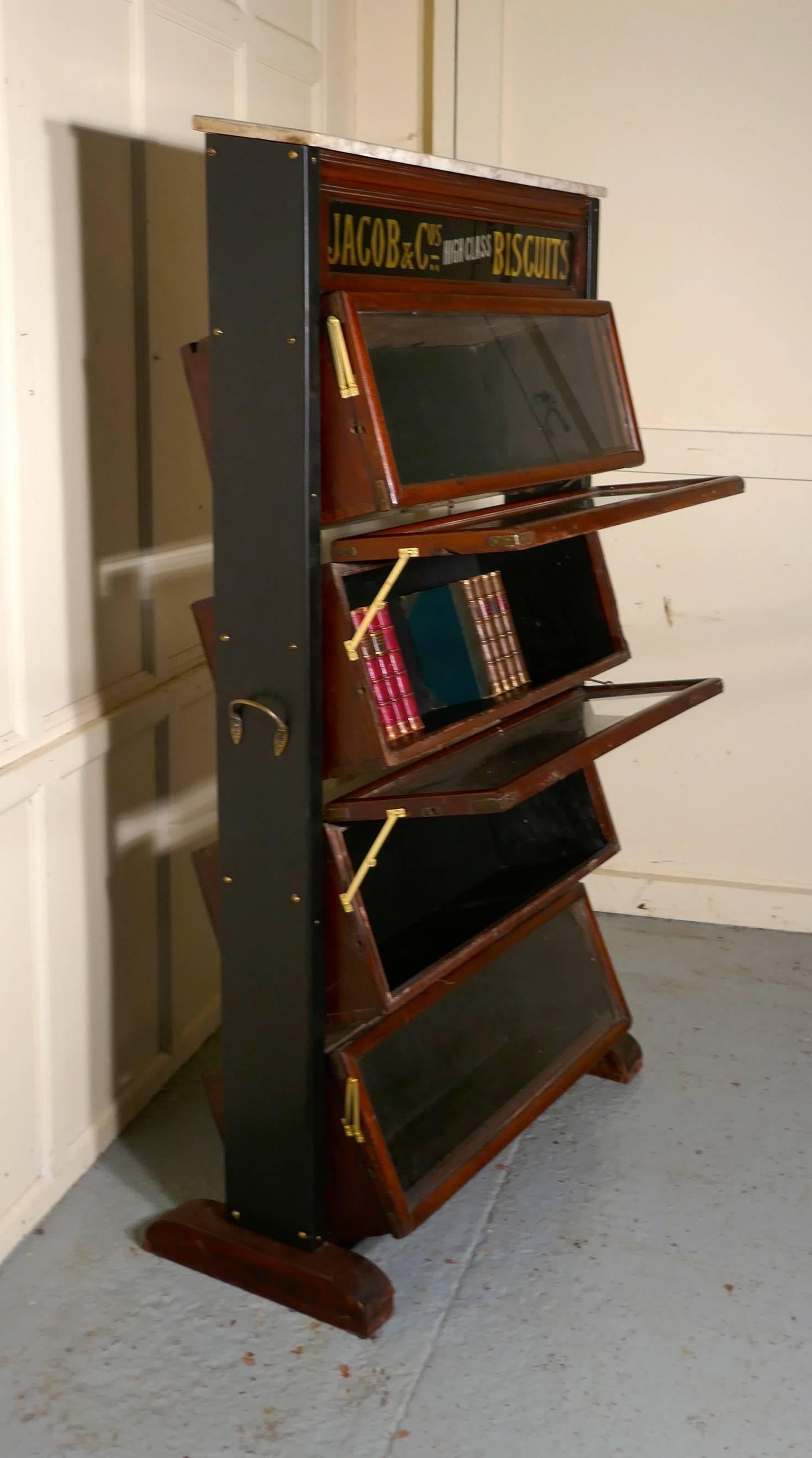 Industrial Jacob & Co’s High Class Biscuits Shop Display Cabinet