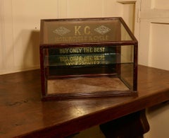 Very Rare Kansas City, Motorcycle and Cycle Accessories Display Cabinet