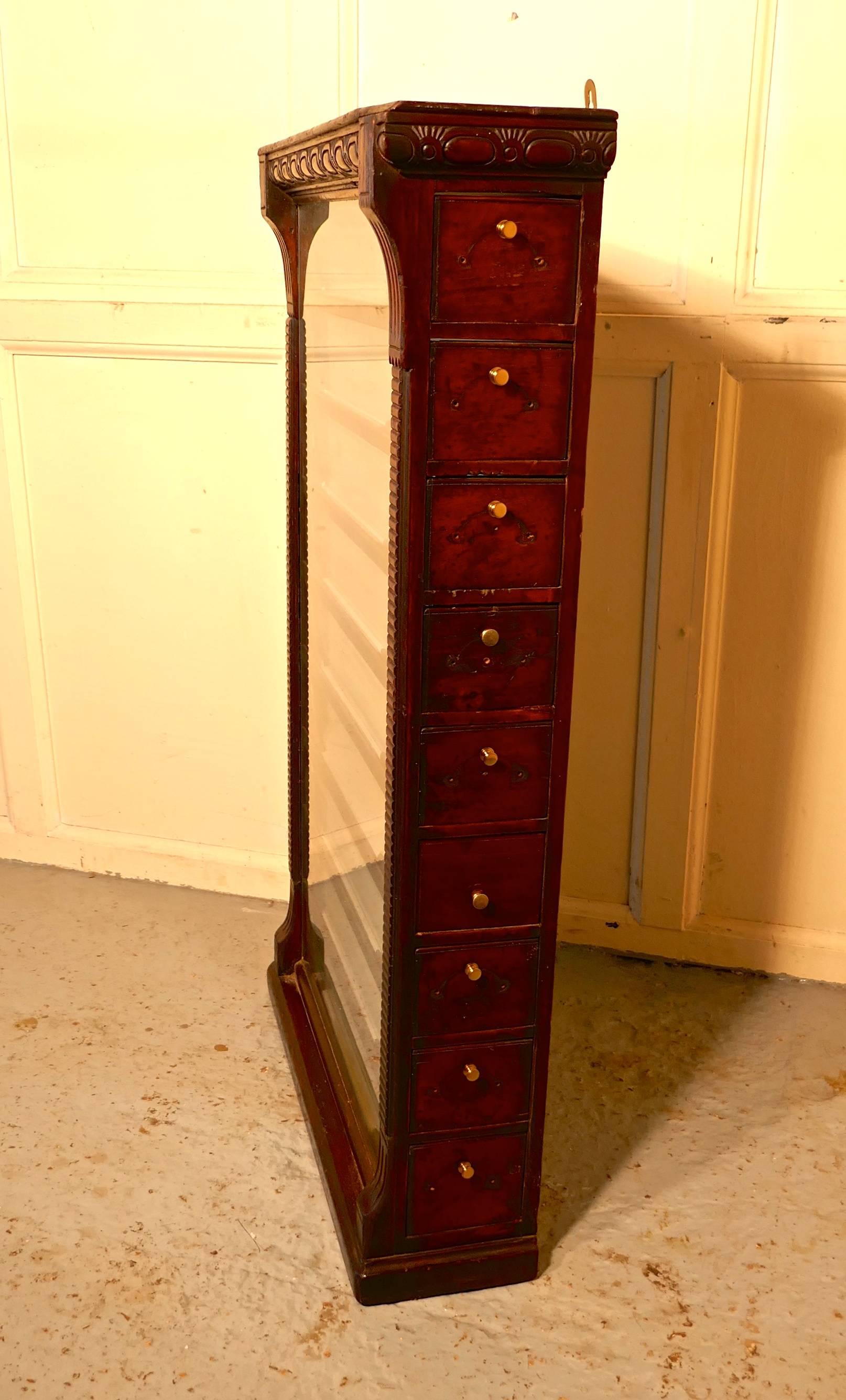 Scottish Nine-Drawer Cigarette Cabinet, by Stephen Mitchell and Sons of Glasgow