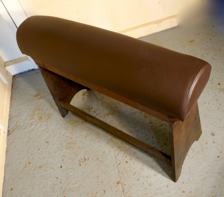 Georgian Mahogany Leather Upholstered Saddle Rack at 1stDibs