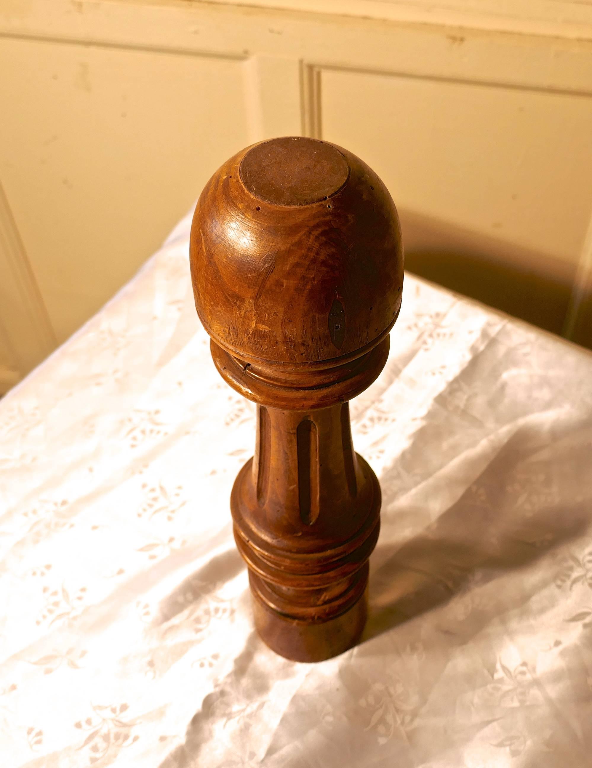 Tall French Fruit Wood Wig Stand or Hat Stand, Shop Display

This is a superbly turned and fluted Fruitwood Wig Stand, it is highly polished and has a wonderful patina, it is in excellent condition and would work just as well as a Hat Stand
The
