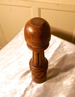 Tall French Fruit Wood Wig Stand or Hat Stand, Shop Display