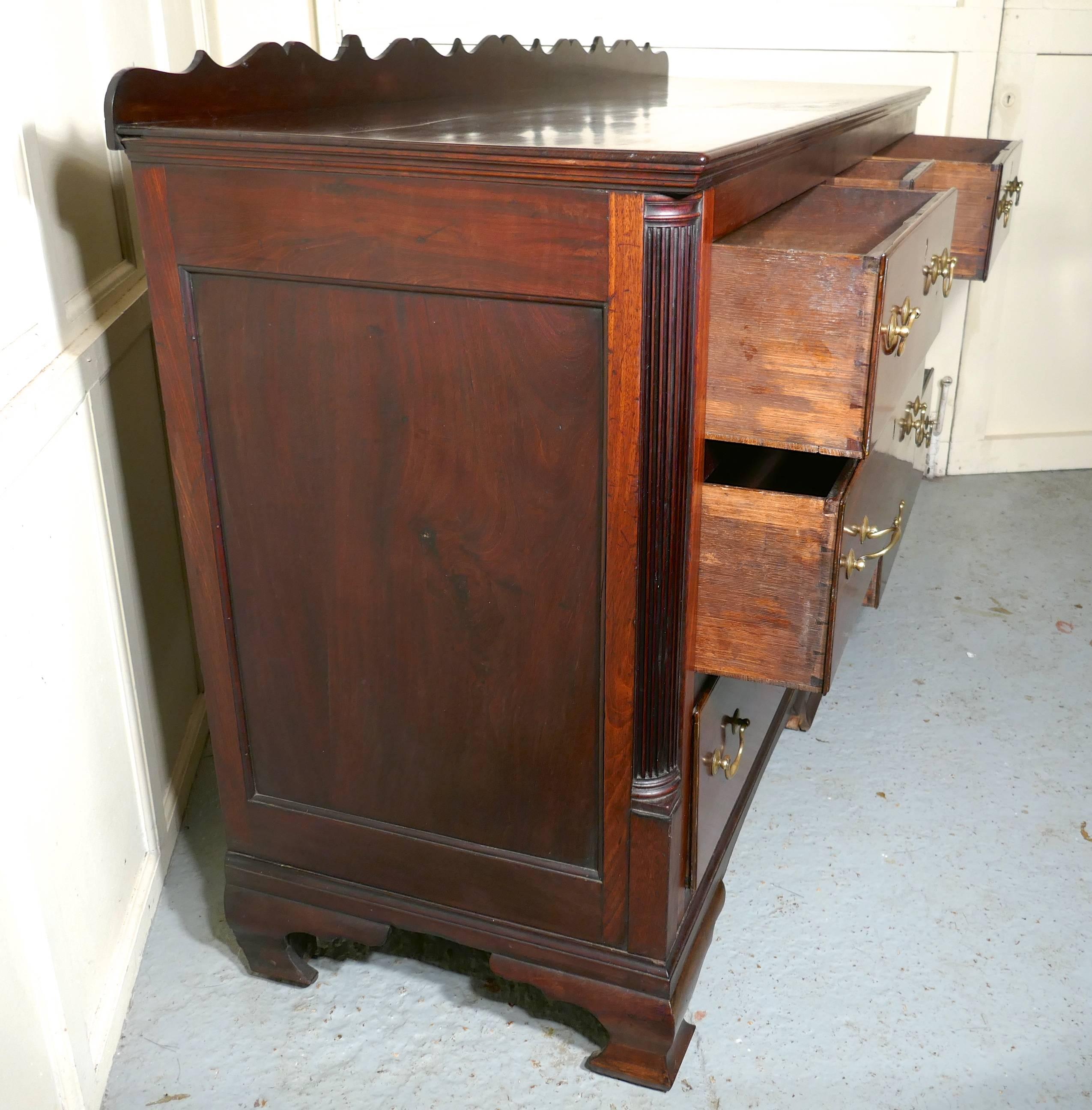 Sapele Wood Large 18th Century Mahogany Lancashire Chest of Drawers George III Dresser