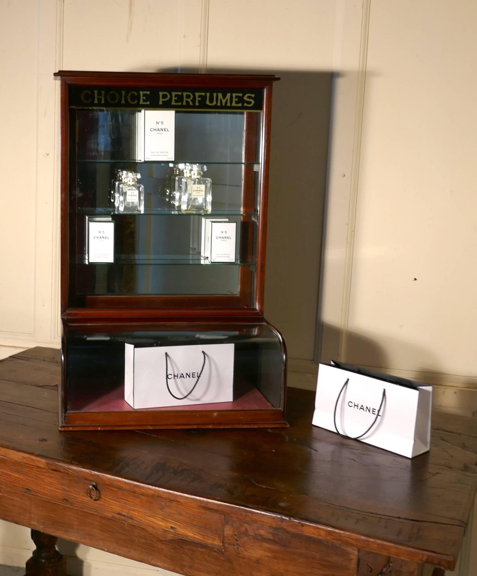 20th Century Victorian Mahogany Chemist’s Perfume Shop Display Cabinet