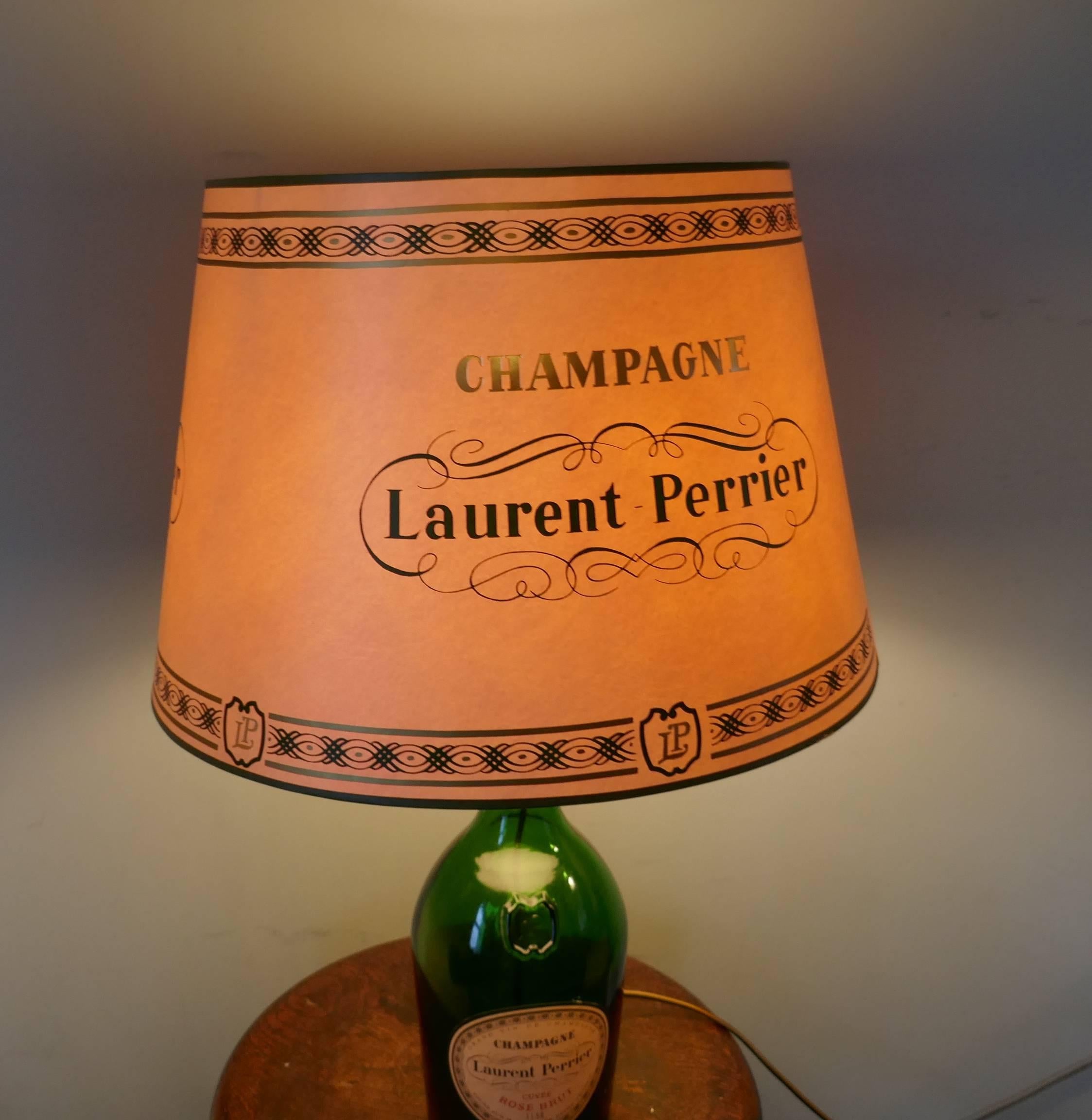 20th Century Laurent Perrier Champagne Cuveé Rose Brut Advertising Table Lamp