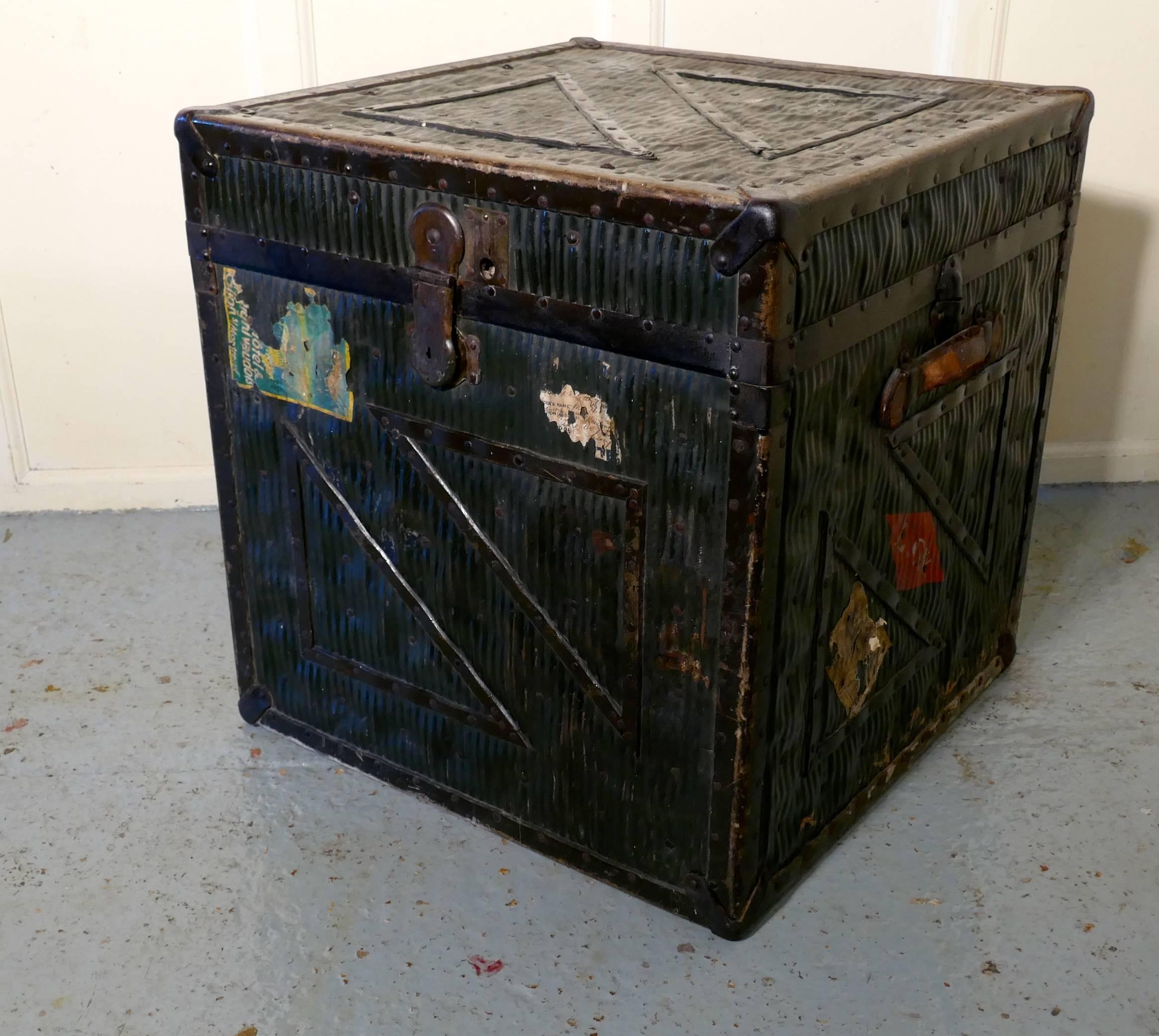 19th Century Travel Trunk by Innovation In Fair Condition For Sale In Chillerton, Isle of Wight
