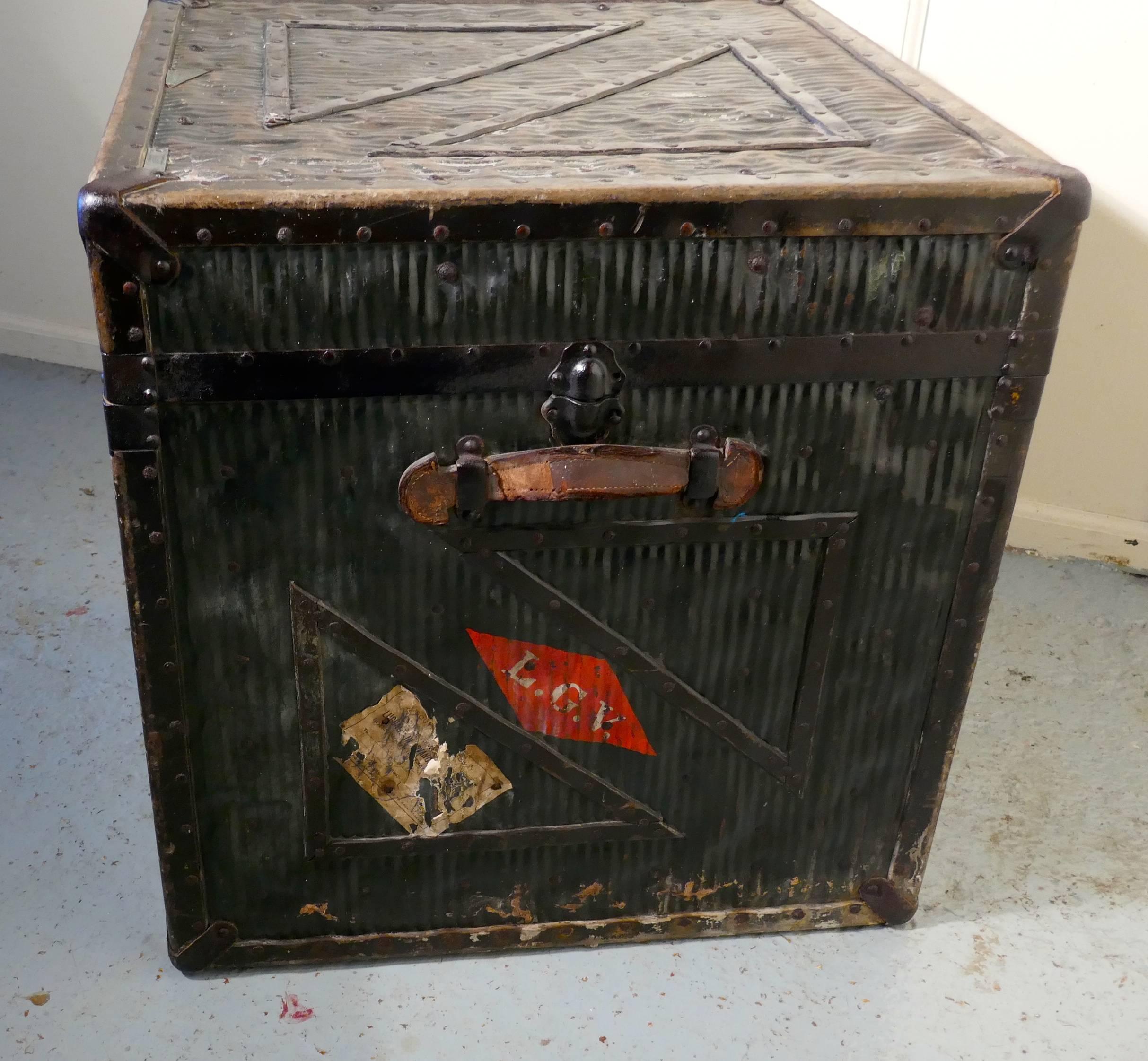 19th Century Travel Trunk by Innovation For Sale 1