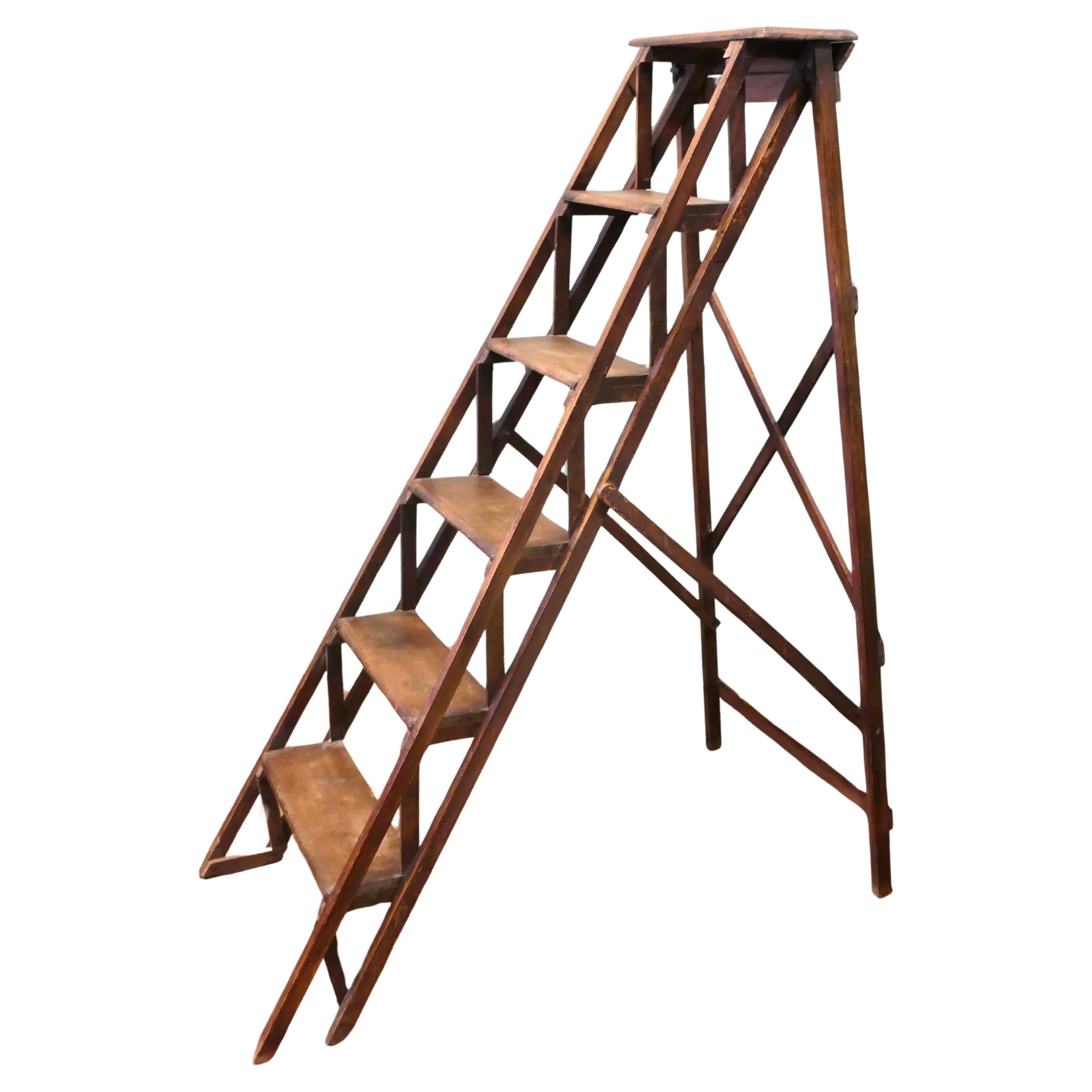 Late 19th Century French Decorators Ladder  This is a beautifully designed piece For Sale