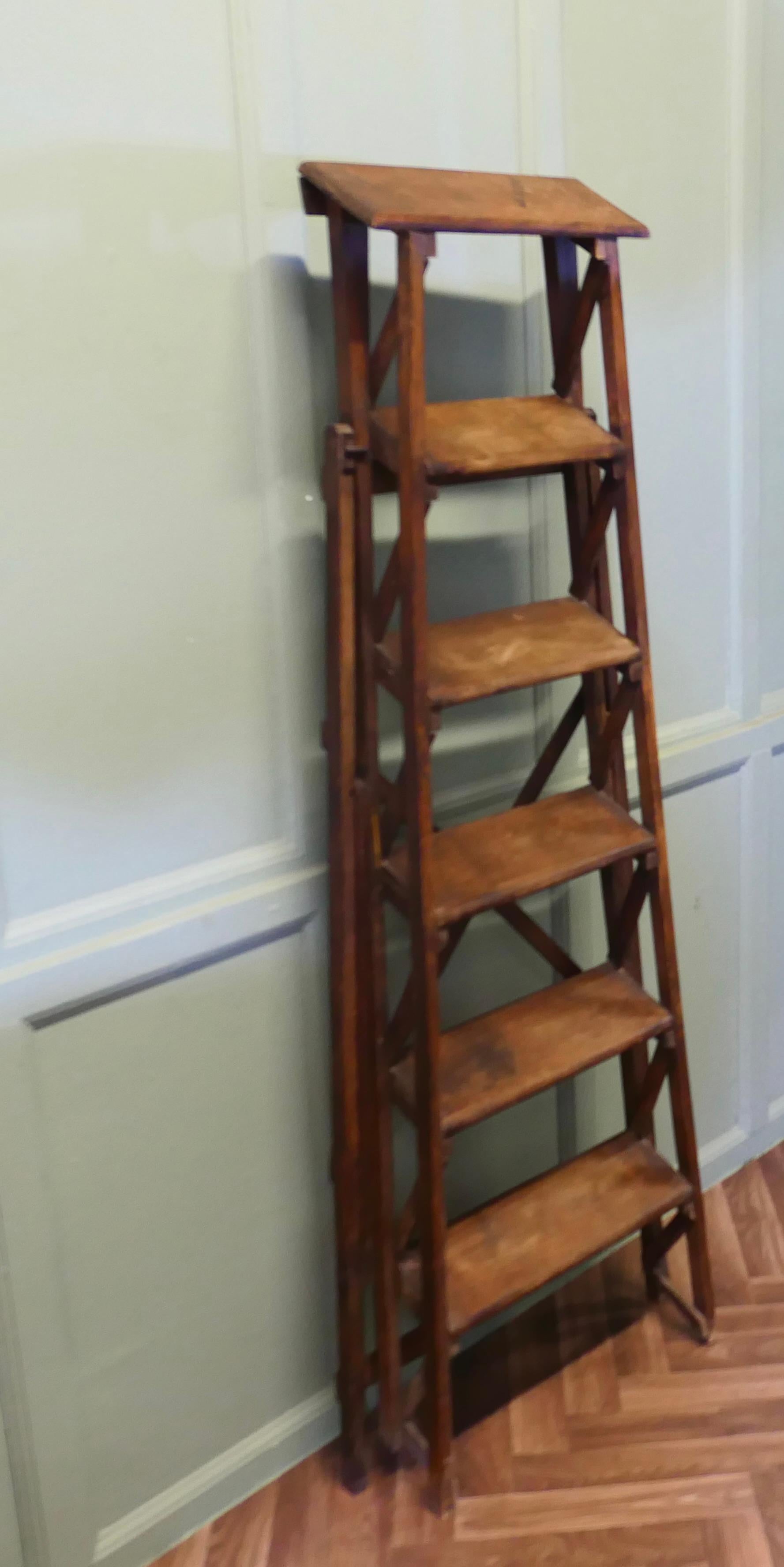 Late 19th Century French Decorators Ladder  This is a beautifully designed piece For Sale 1