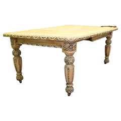 Bleached Oak Gothic Style Extending Dining Table This is a very sturdy table