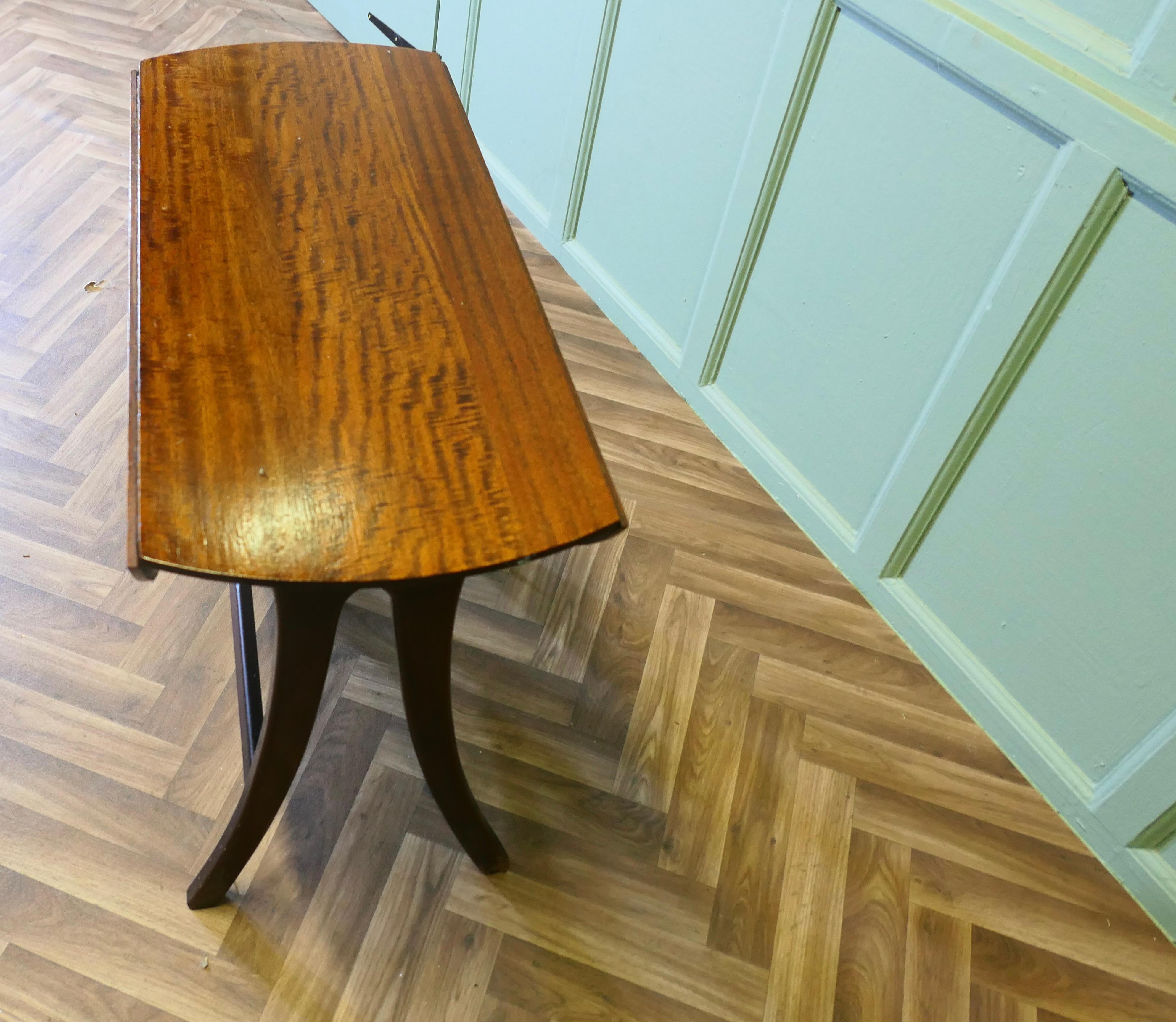 Sapele Wood Very Retro Stylish 1950s Snap Top Dining Table for 2 For Sale