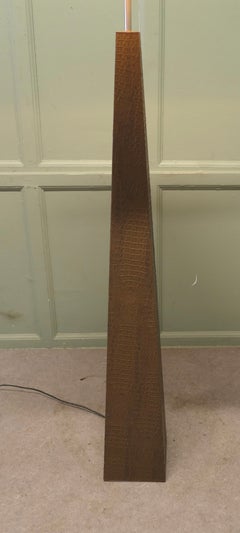 French Post Modern Simulated Leather Floor Lamp Original Shade