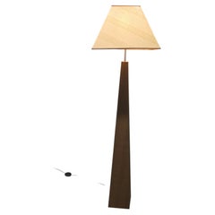 French Post Modern Simulated Leather Floor Lamp Original Shade