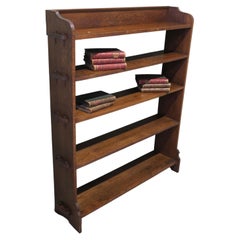 5 Shelf Open Front Arts and Crafts Oak Bookcase.