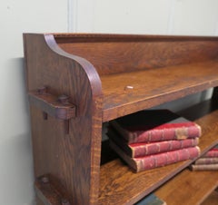 5 Shelf Open Front Arts and Crafts Oak Bookcase.