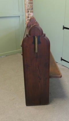 2 panche da chiesa in pino Pitch Pine in stile Arts and Crafts