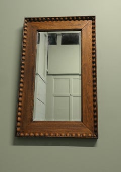 Victorian Carved Golden Oak Wall Mirror