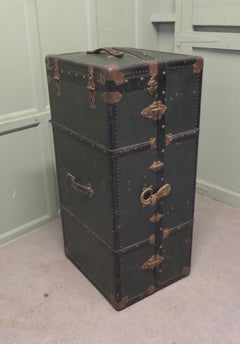 Malle de voyage française ajustée ou armoire de cabine, port-manteau