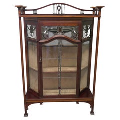 Art Nouveau Inlaid Display Cabinet from a design by Shapland and Petter