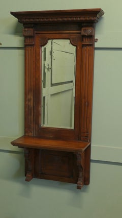 Elegant Wall Hanging Cloakroom Mirror with Shelf, Cloakroom or Bathroom