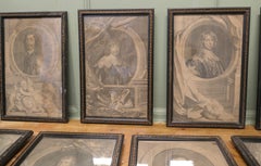 Set of 12 Original Framed Jacobus Howbraken Engravings