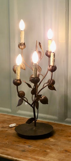 Large Italian Toleware Table Lamp This is a large piece