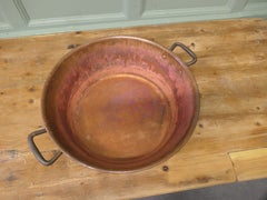 Large 19th Century Double Handled Copper Preserving Pan