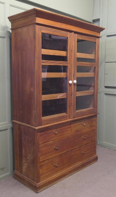 Leinenschrank im edwardianischen Stil, Schrank für Sammler/Kunsthandwerksgeschäft