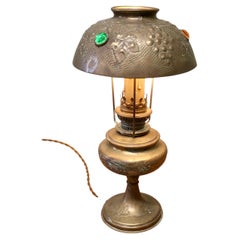 Unusual French Arts and Crafts Converted Oil Lamp