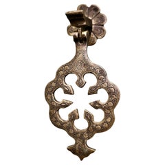A Very Large 19th Century Pierced Brass Door Knocker This is a Large piece
