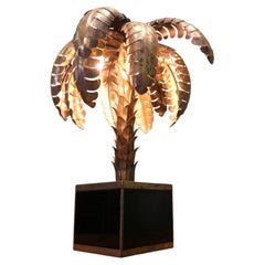 French Palm Tree Tole Ware Lamp from Maison Jansen This stunning Vintage piece