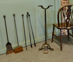 Huge French Iron Fire Tool Companion Set, Manor House This set is the best ever