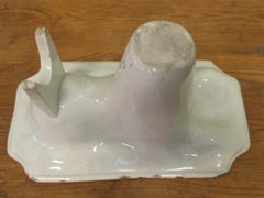 A Staffordshire Cream Glazed Lion Jelly Mould A Staffordshire Cream Glazed Lion