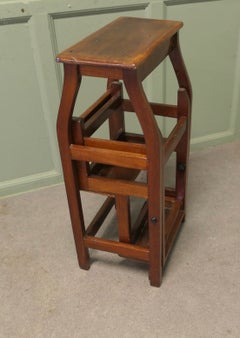 Metamorphic Walnut Kitchen or Shop Step Stool A very useful piece