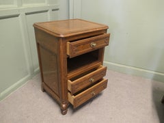 Pair of French Golden Oak Bedside Lockers This is a pretty pair of cabinets