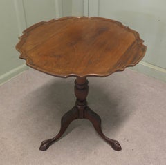 19th Century Tilt Top Wine Table This lovely table stands on a three footed bas
