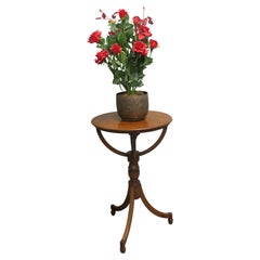 Attractive Cherry Wood Tilt Top Table, Floor Globe Base