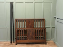A Good Quality Bur Walnut Edwardian Double Bed The Bed is made from beautiful