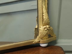 Large Decorative Gilt Arched Over Mantle Mirror This is a beautifully decorat