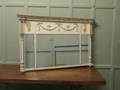Regency Triple Plate Crackle Finish Mirror or Over Mantle