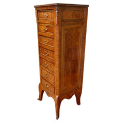 French LouisXV style Tall Chest of Drawers, Side Cabinet