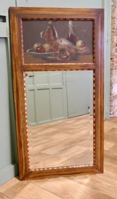 Tall 19th Century French Country Trumeau Pier Mirror