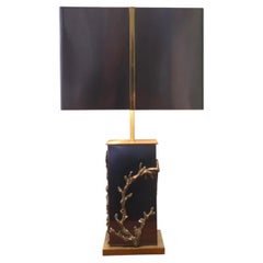 1970s Signed Maison Charles Coral Lamp, Inox Collection