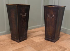 A Pair of Mid Century Square Hotel Stick Stands A Great Looking Pair