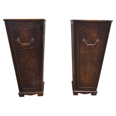 A Pair of Mid Century Square Hotel Stick Stands A Great Looking Pair