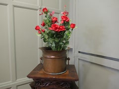 Large WW1 Trench Art Planter, Brass Shell Case